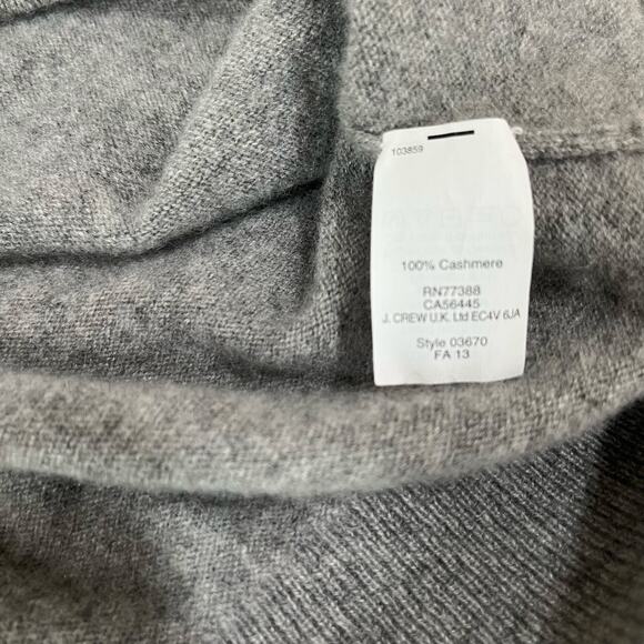 J. Crew Collection Women's 100% Italian Cashmere Sweater Gray Sz S - Picture 4 of 6